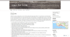 Desktop Screenshot of ciao-for-now.com